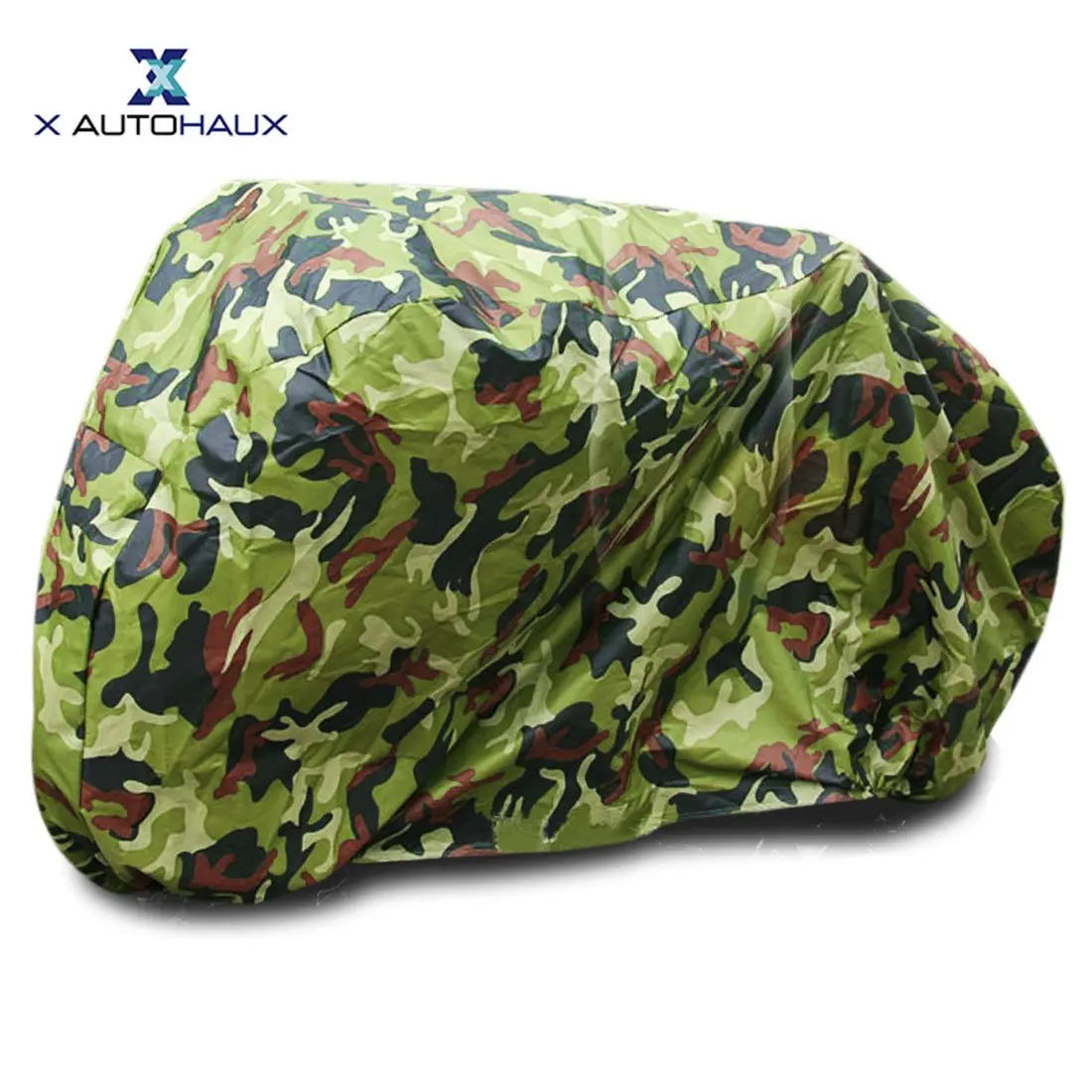 X Autohaux L XL XXL XXXL 190T Scooter Motorcycle Cover Camouflage Outdoor Dust UV Rainproof With Professional Windproof Strap