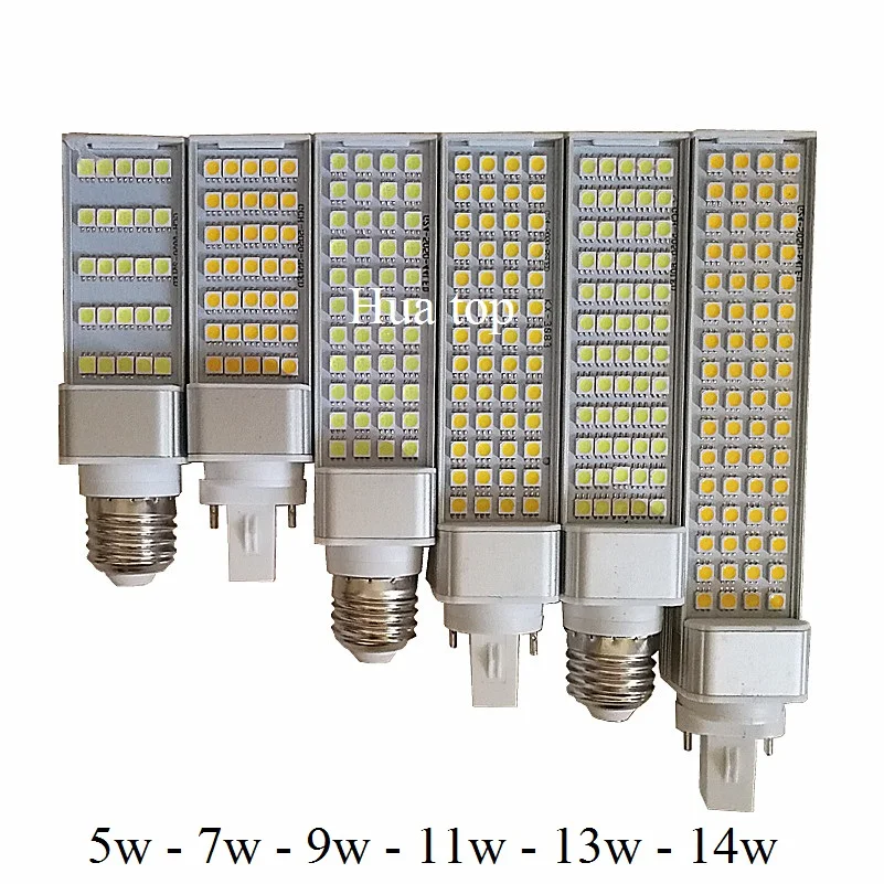 

LED Bulbs 5W 7W 9W 11W 13W 14W lamp E27 G24 G23 220V/110V Cold White Warm White Spotlight 180 Degree Horizontal Plug Light tune