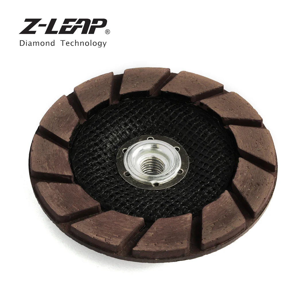 Z-LEAP 5 "1 PC diamentowe suche ściernica ceramiczne obligacji puchar krawędzi tarcza do polerowania betonu podłogi epoksydowe narzędzie ścierne z 5/8-11 M14