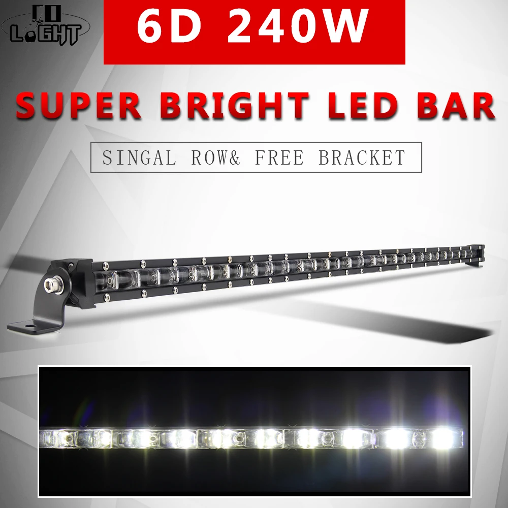 

CO LIGHT Super Slim 49" 6D Led Light Bar 240W Offroad Combo Led Work Light 12V 24V Driving Lights for Trucks Boat Lada ATV 4X4