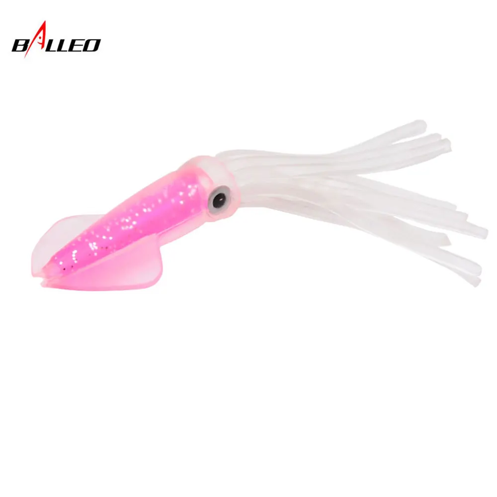Señuelo de calamar Balleo 3D – Pulpo artificial de vinilo con ojos - imagen 4