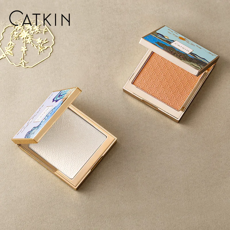 CATKIN 12g Moonlight Contour Palette C02 Light Pink Shimmer Natural Nutritious Moisturizer Oil-control Waterproof Wholesale