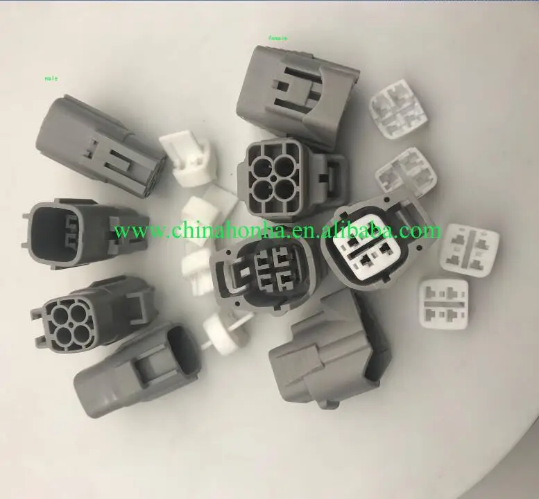 

freeshipping 10/20/50/100sets 4 Pin 2.2 Series Sealed PA66 Car Connector For 6189-0126