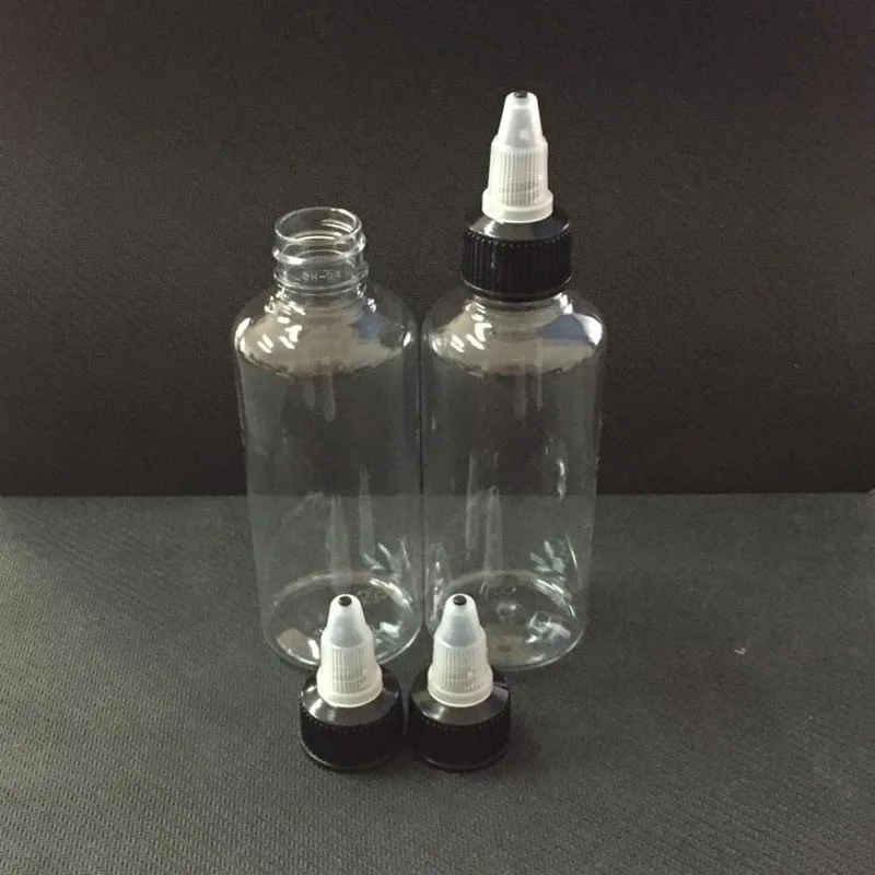 50pcs Empty Pet Bottles 100ml Pen Shape E liquid Refillable Bottle for E-Cig Plastic Dropper Bottles with Twist Off Caps