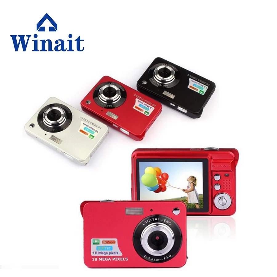 

Hot Selling 18mega Pixels 720P HD Digital Camera Disposable Camera 2.7" Cheap Mini Cam Compact Cameras Face&Smile Detection