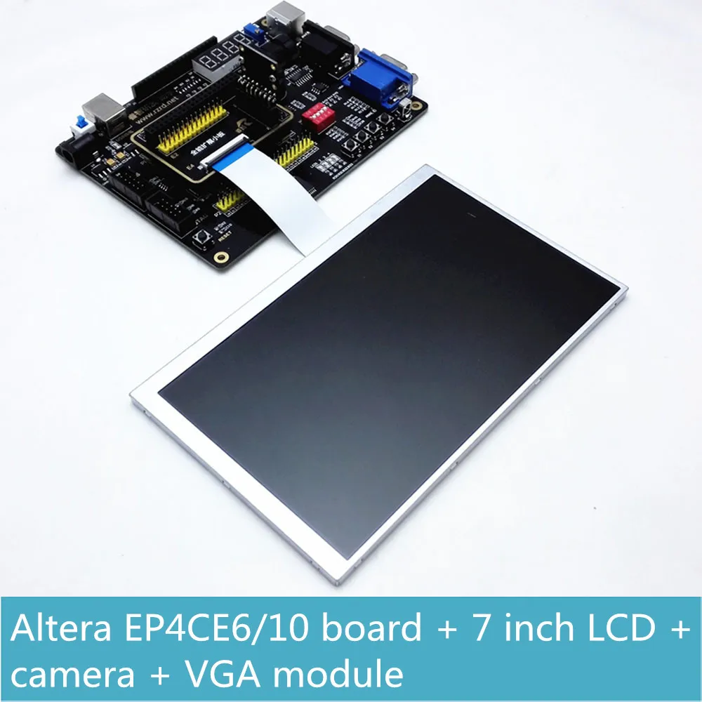 

Educational DIY kit Electronic ALTERA CycloneIV EP4CE6 EP4CE10 PCB Board+ USB Blaster+ 7inch TFT LCD + 16bit VGA+ OV7670 Camear