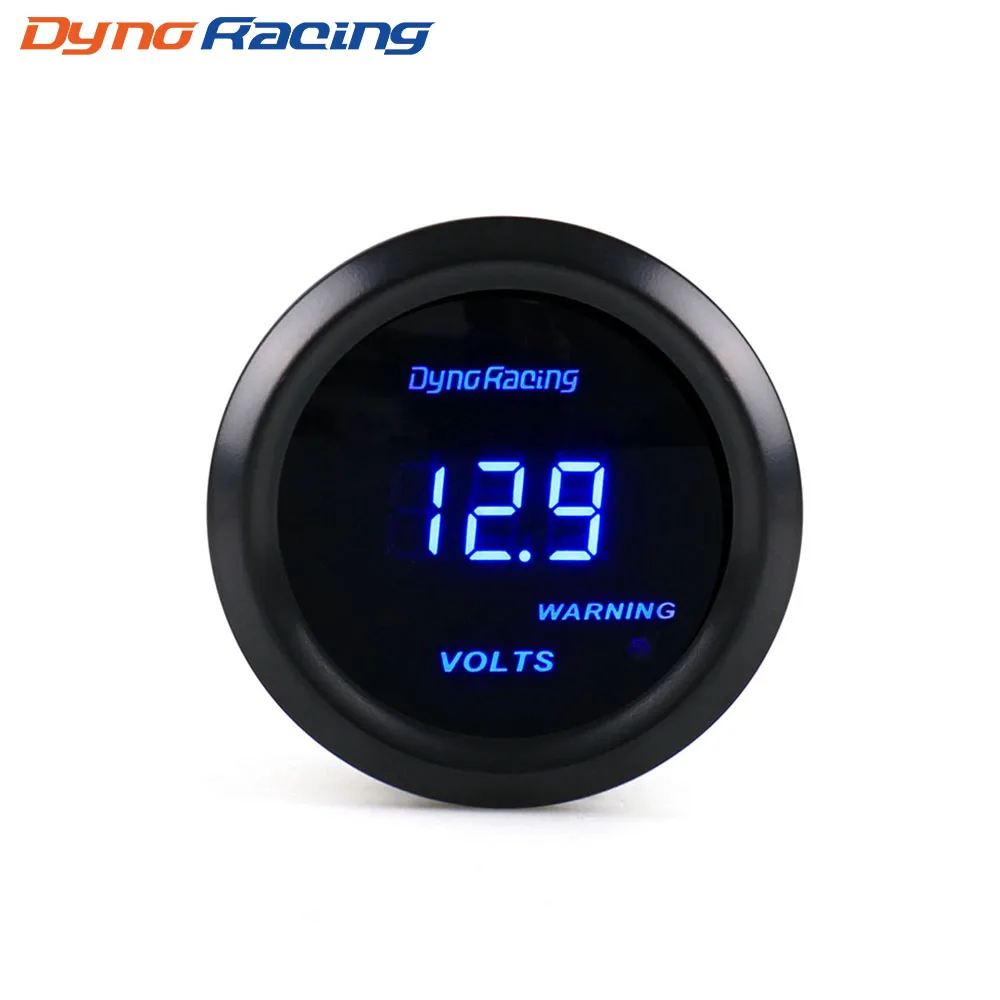 Dynoracing Volt meter 2"  52mm Digital led 8-18 Volts gauge Black Face Blue Led Car meter Auto parts BX101465