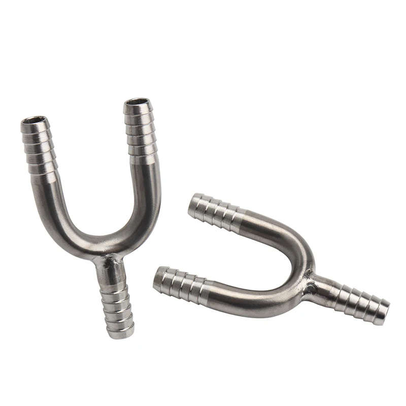 2pcs/Lot Hose Splicer Type U Shaped Fitting ,Stainless steel U-Shaped Hose Barbed Fitting With 8mm Beer Hose Home Brewing