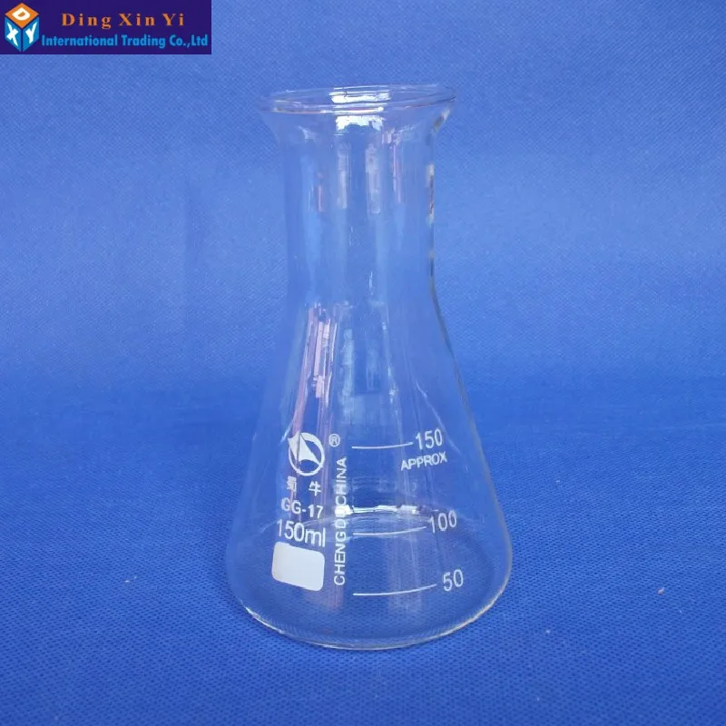 10pcs/Lot 150ml Glass Erlenmeyer Flask Glass Conical Flask  Laboratory Use Glass Triangle Flask