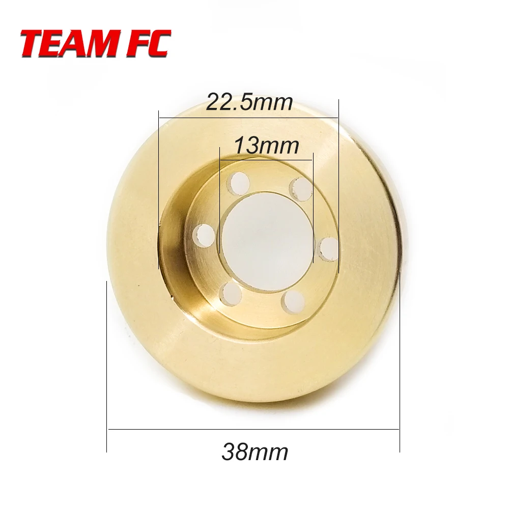 Brass 64g Internal Counterweight for 1.9 2.2 inch Wheel Rims Axial SCX10 90046 D90 TF2 TRX4 S238