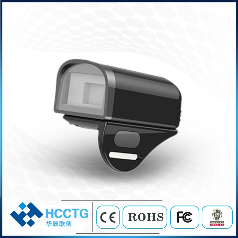 Small 5V USB IP65 Barcode Finger Ring Bluetooth 2D Scanner With Free SDK HS-S02