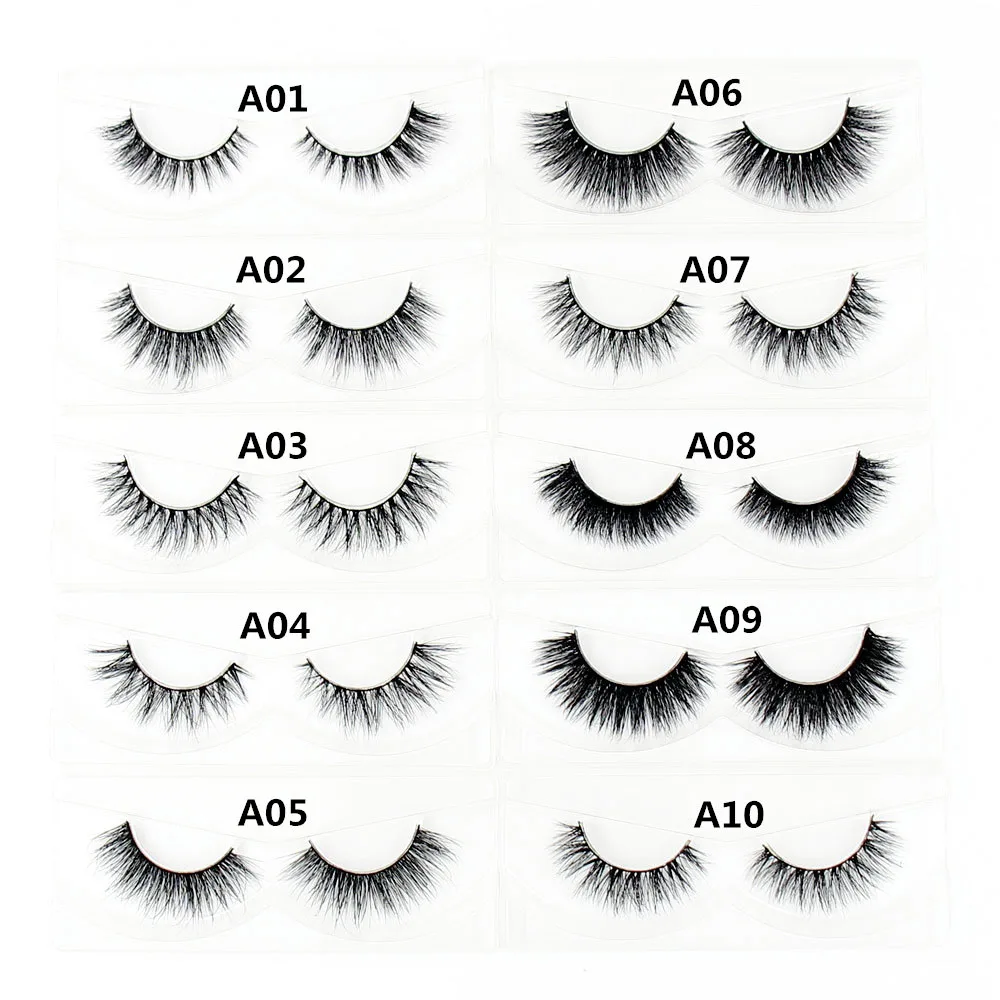 Makeup 3D Mink Fake Eyelashes soft Wispy Lashes thick False Eyelash Dramatic Lash 50 pairs wholesale items for business Free DHL