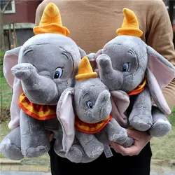 Disney Dumbo-muñeco de Peluche de alta calidad para niños, muñeco de Peluche suave, Original, regalo de cumpleaños y Navidad