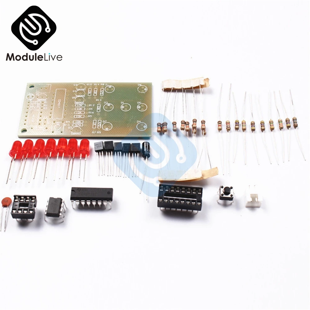 Electronic Dice CD4017 NE555 LED Module DIY Kit 5mm Red LED 4.5-5V ICSK057A Electronic Module Fun Diy Electronic