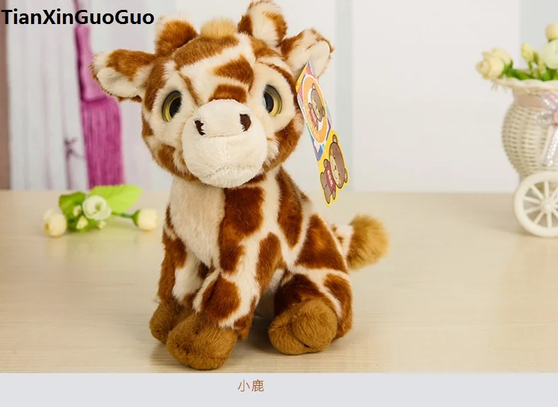 

high quality goods about 18cm cute cartoon giraffe plush toy soft doll baby toy birthday gift s0328