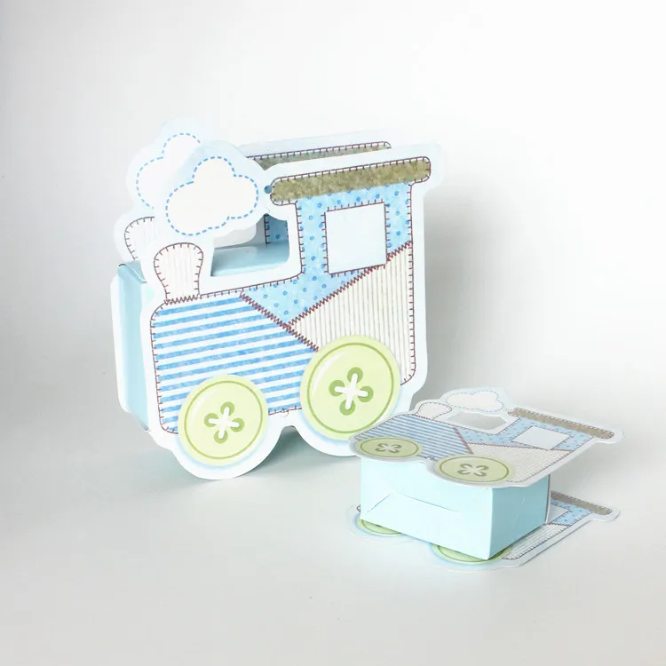 Paper Train Candy Box Baby Shower Favors Baptism Nursery Party Favours Christening Gift Box Birthday Party Wedding Favors