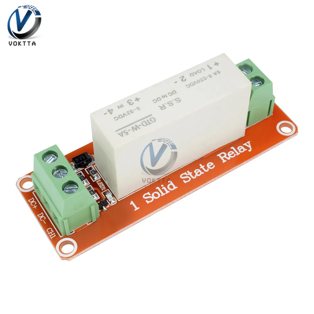 DC 5A 3-32V 5A Solid State Relay 1 Channel SSR Module High Low Level Trigger Switching Solid State Relay Board For Arduino