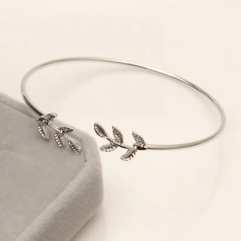 Foreign Fashion Burst Fashion Personality Leaf Bracelet Open Leaf Bracelets For Women Cuff Bracelets Armbanden Voor Vrouwen