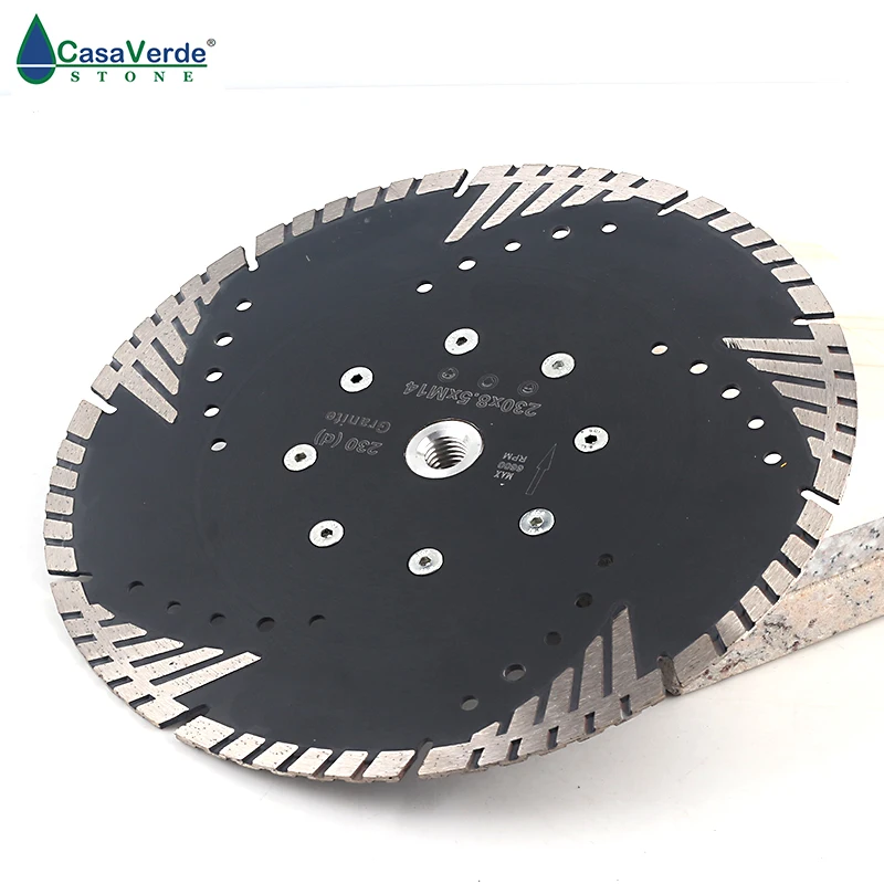 DC-FSTB9 9 inch circular diamond grinding disc with M14 flange and cutting blade 230mm for stone