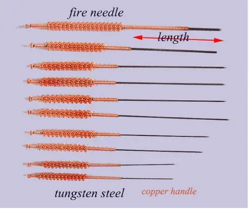 Medical Cosmetology fire needle tungsten steel massage acupuncture needle non-disposable Chinese medical acupuncture tools 5pcs