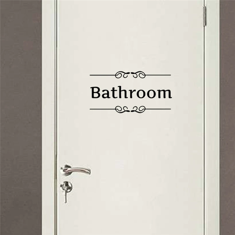 bathroom rules door sign vinyl quotes lettering words wall stickers bathroom toilet washroom decoration home decor decal art