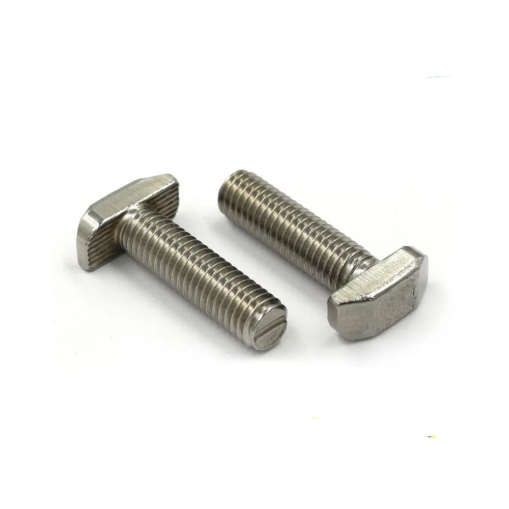 10pcs M6 12mm/16mm/20mm/25mm/30mm Hammer Head T Bolt Screw Nickel Plated For 3030 series 30 X30  Aluminum Profile