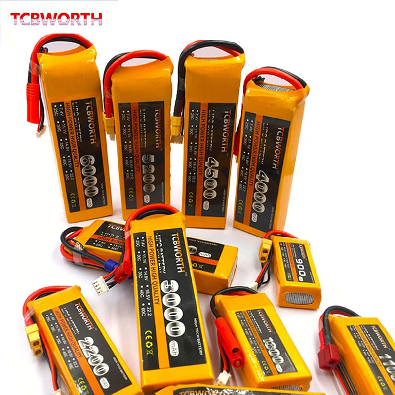 3S 11.1V RC LiPo Battery 1300 1500 1800 2200 3000 6000mAh 25C 35C 60C For RC Aircraft Quadrotor Drone Airplane 3S Batteries