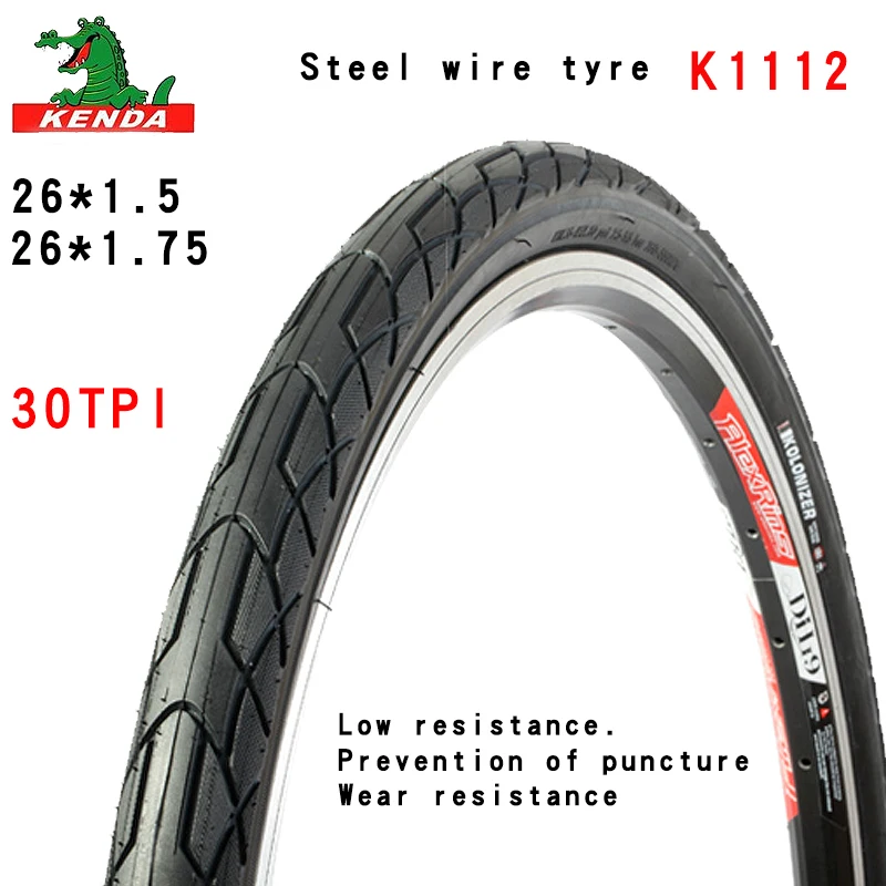 Kenda bicycle tire K1112 26 inches anti puncture 26*1.5 1.75 folding 60TPI Steel wire tyre 30TPI mountain bike tires