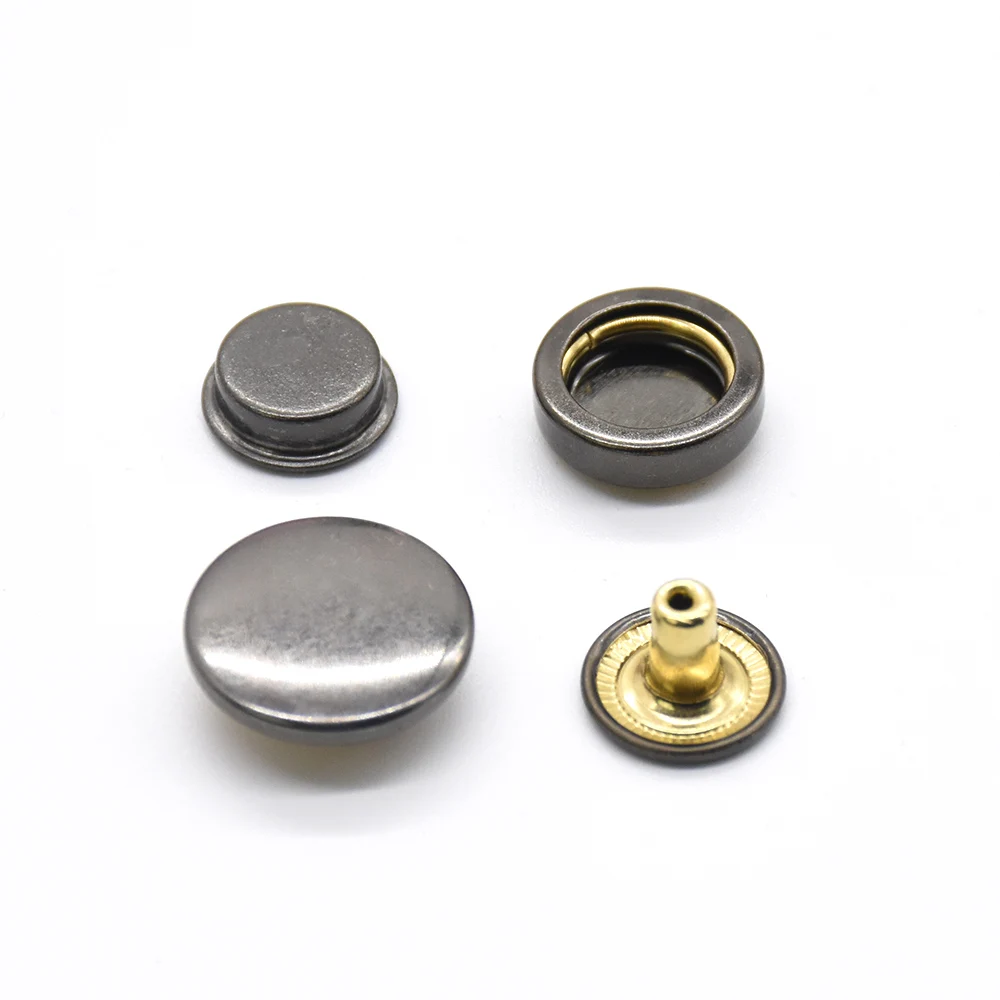 100 sets Brass snap fasteners Clothing accessories Sewing snaps tools Environmentally Invisible snap high quality Jacket buttons