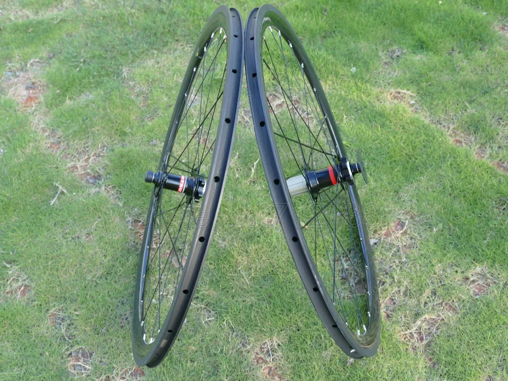 Full Carbon Road Bike Racing Bicyle Clincher Wheelset For Disc Brake Wheel Rim Depth 38mm 50mm 60mm