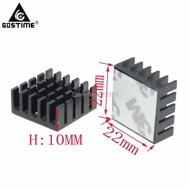 

5PCS Gdstime Heatsink CPU GPU IC Memory Chip Aluminum Heat Sink 22x22x10mm Extruded Cooler Cooling Fin