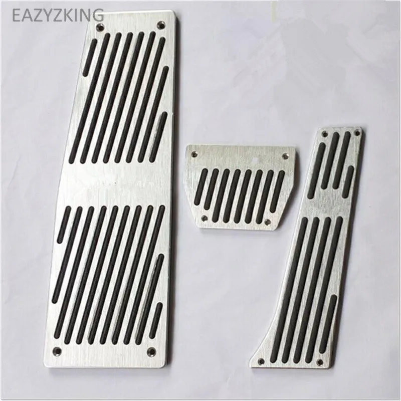 EAZYZKING Free shipping Car styling Black silver Aluminium Alloy footRest Gas pedal Brake Pedal For BMW Old 5-series E60 E61 E63