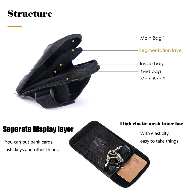 Men Women Waterproof Reflective Running Bag Phone Case Cover Sport Armband Wrist Bag Cycling Fitness Gym Yoga Wristlet Pouch