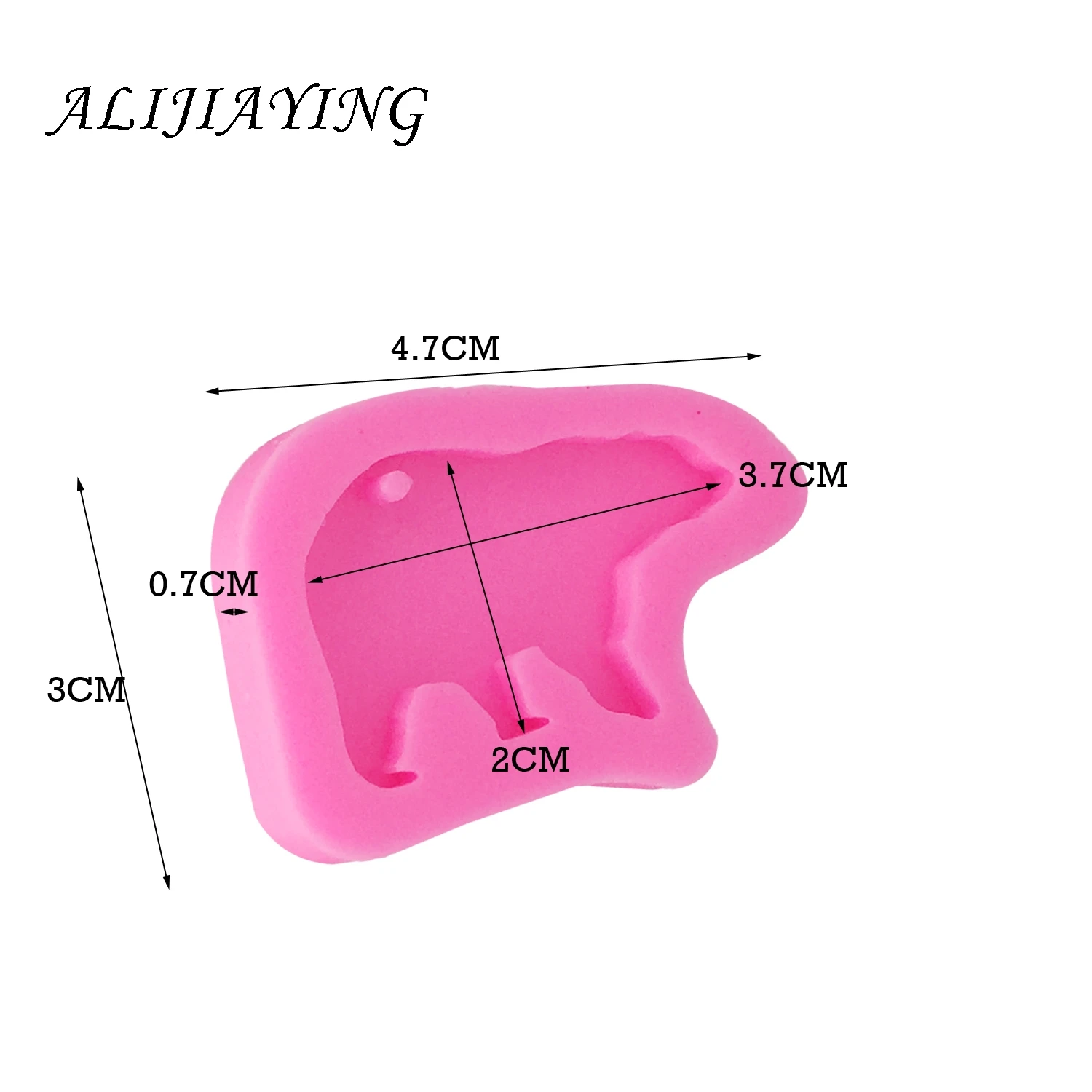 Shiny DIY Mother bear and baby bear shape silicone mold for keychains Resin Mold for 3D crafts tools DY0049