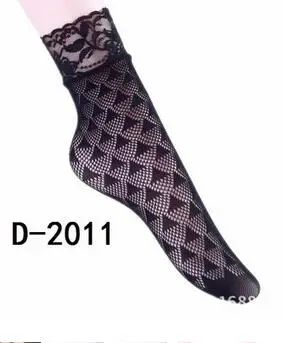 

120pairs/lot european style Sexy Women Lady Soft Black Lace Fishnet socks lady short Ankle Socks free