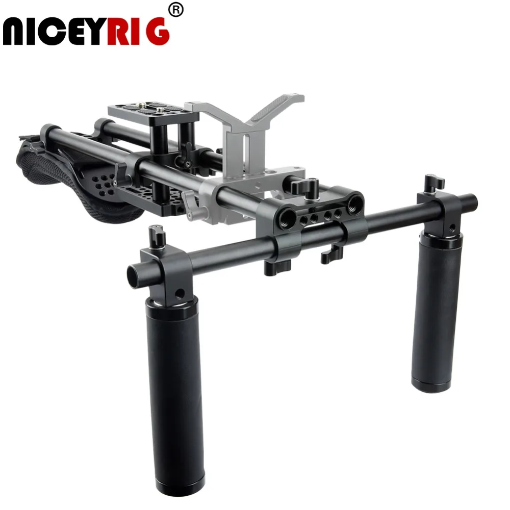 

NICEYRIG Portable DSLR Shoulder Pad Leather Hand Holder Mount Rig Support Kit Stabilization for Camera DSLR