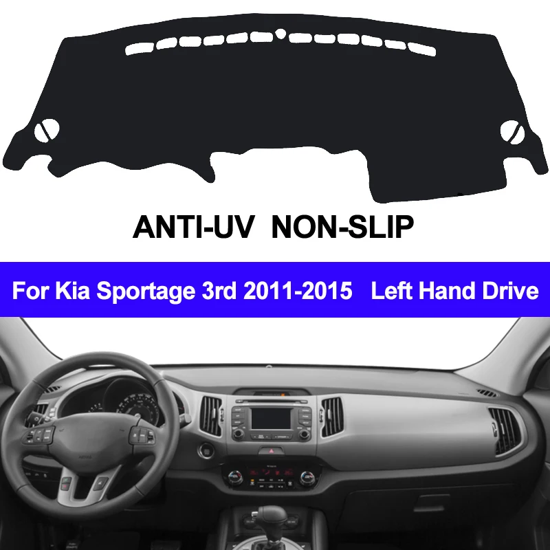 TAIJS Car Dashboard Cover Dash Mat Dash Board Pad Carpet Dashmat  Anti-UV For KIA Sportage 2011 2012 2013 2014 2015