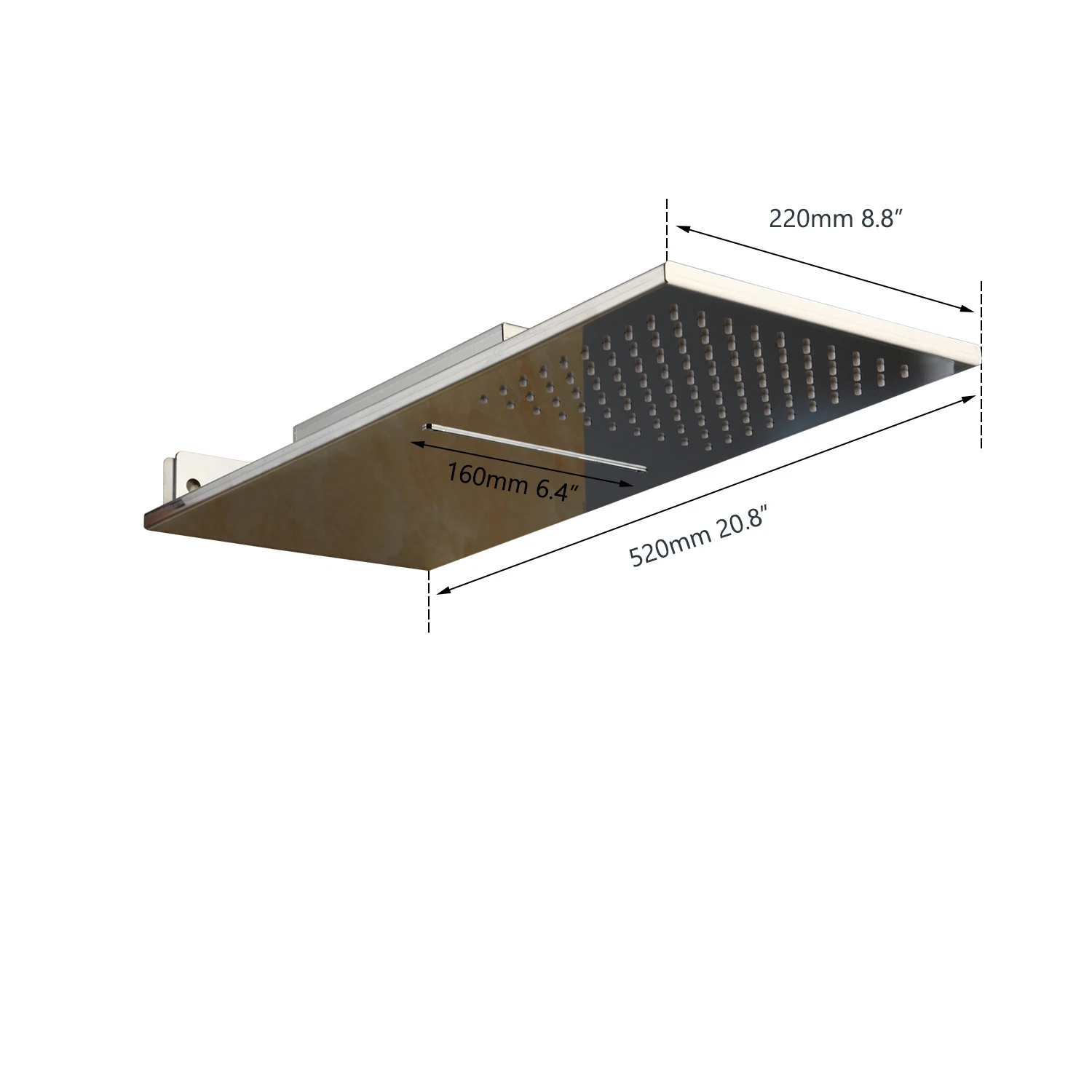 Imagem -06 - Kemaidi-chuveiro do Banheiro Rainfall Square Aço Inoxidável Wall Mount Overhead 8