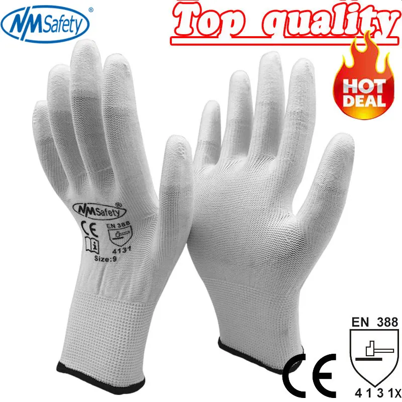 2023 Guantes Trabajo Gloves Nmsafety Anti-static Pu Gloves Anti Static Electronic Industrial Esd Work Finger Gloves