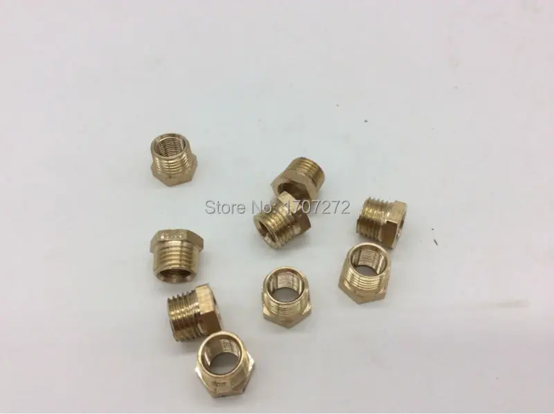 

Free Shipping 3/4'' Male x 3/8" Female Brass Pipe Reducing Hex Bushing Fitting Coupler, copper fitting, brass fitting