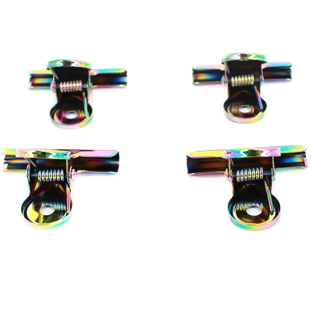 XRHYY 10Pcs Rainbow Color Push Pins Clips Metal Clips Creative Paper Clips With Pins For Cork Board-Bulletin Boards Photo Walls