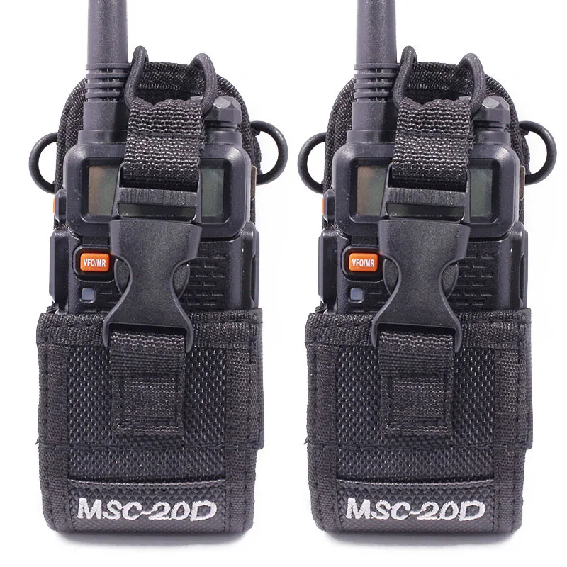 2Pcs MSC-20D Nylon Multi-Function Pouch Bag Holster Carry Case for BaoFeng UV-5R UV-82 TYT Mototrola Walkie Talkie