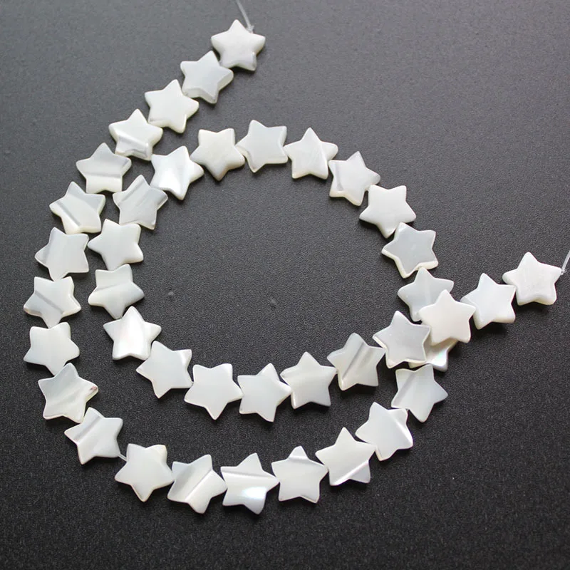 

30Pc/Pack White Natural Mother Of Pearl Shell Five-Pointed Star Diy Shell Beads For Women Jewelry Making Earrings Necklaces