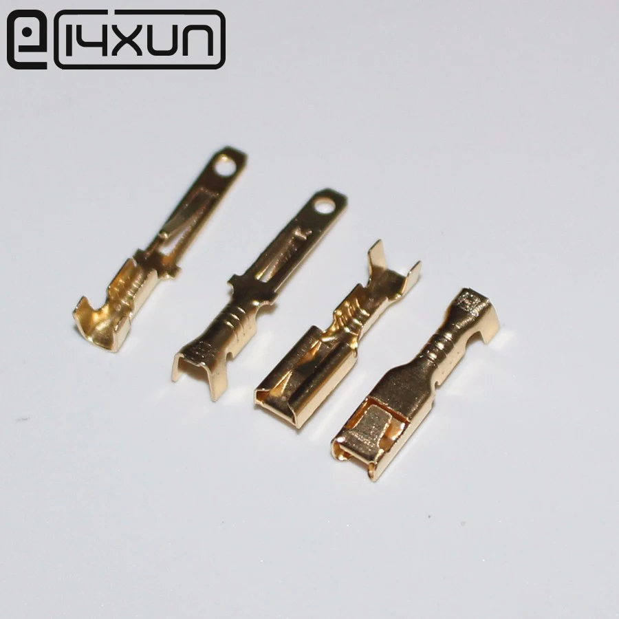 50 قطعة نوعية جيدة مناسبة ل العروة لوحة: 2.8 مللي متر الأسلاك محطة تجعيد محطة الذكور و موصل سالب #2