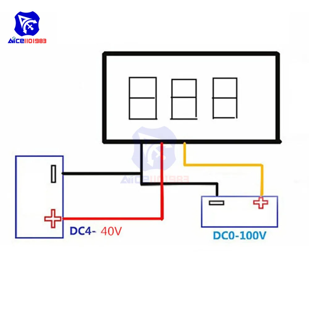 5 Farben Verfügbar Mini LED Digital-Voltmeter DC 4-30V 0,28 Zoll 3-Draht DC 0-100V Volt Spannungsmesser Messgerät Tester LED-Anzeige – Detail 4