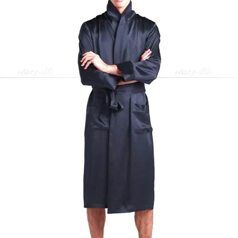 Mens Silk Satin Pajamas Pajama Pyjamas Robe Robes Bathrobe Nightgown Loungewear U.S.S,M,L,XL,2XL,3XL Plus __5Colors