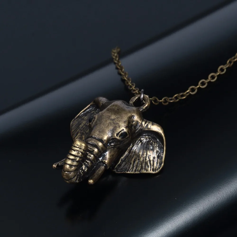 CHENGXUN 2020 Africa Original Elephant Head Necklace Cute Pendant Charm Jewelry Lucky Animal Boho Choker Collier