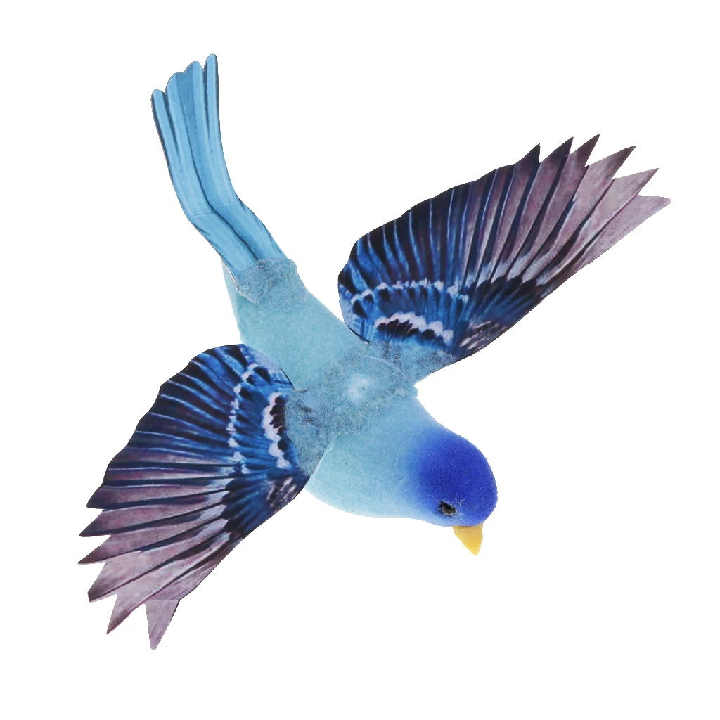 Spreading Winds Artificial Feathered Foam Birds Home Garden Sculptures Wedding Decor Home Garden Decorations