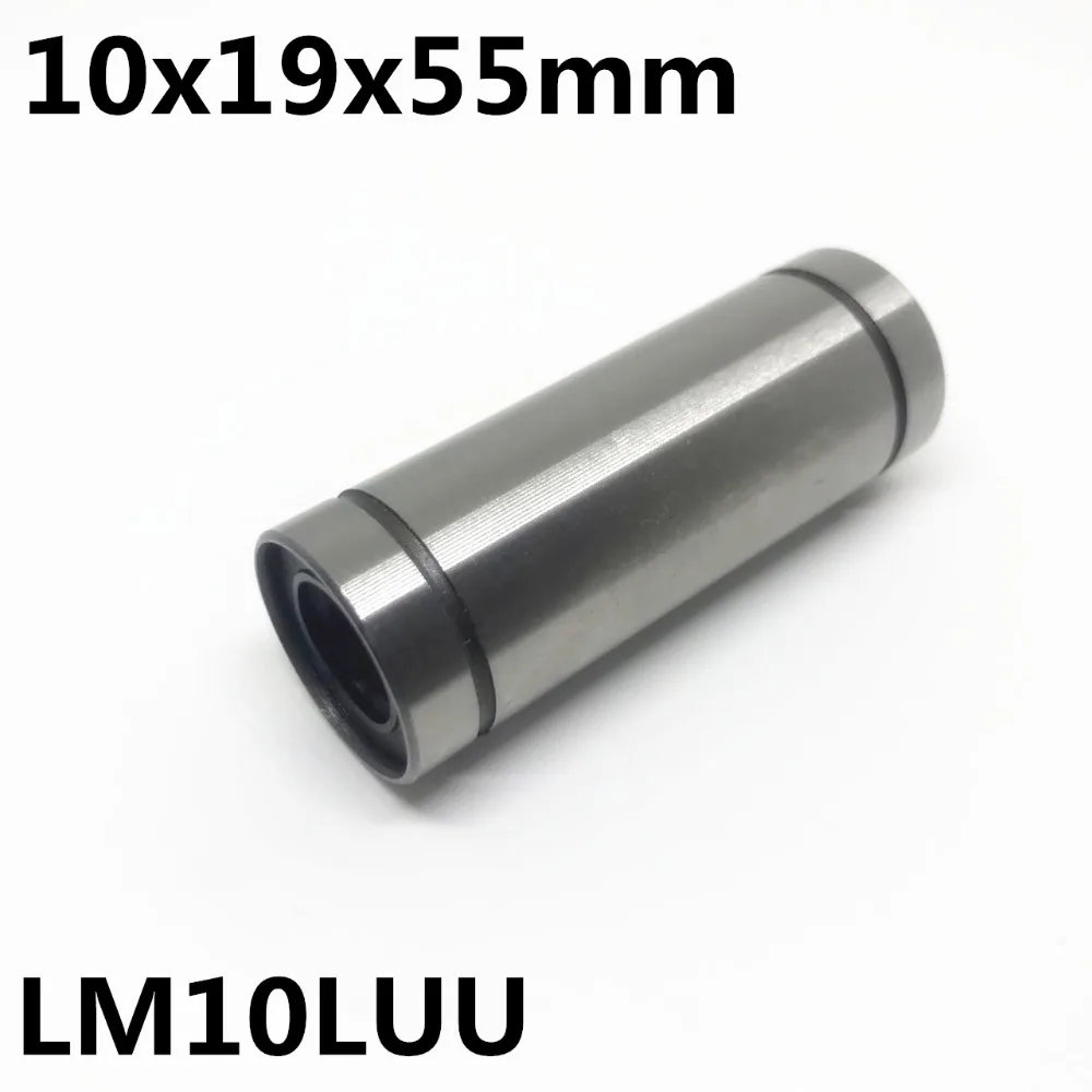 2pcs LM10LUU long type 10x19x55mm 10mm linear ball bearing Linear Guides Linear Optical axis bearings