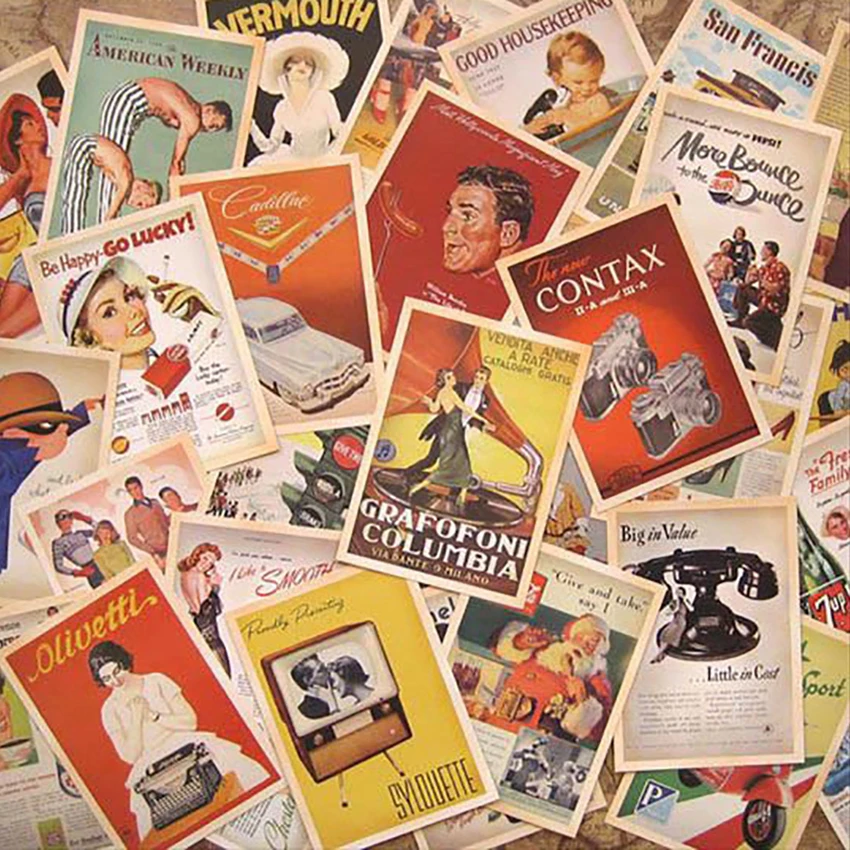 Ensemble de cartes postales de personnages de dessins animés d\'enfance, affiche de film classique, bâtiments, vieux, thème de la guerre, carte